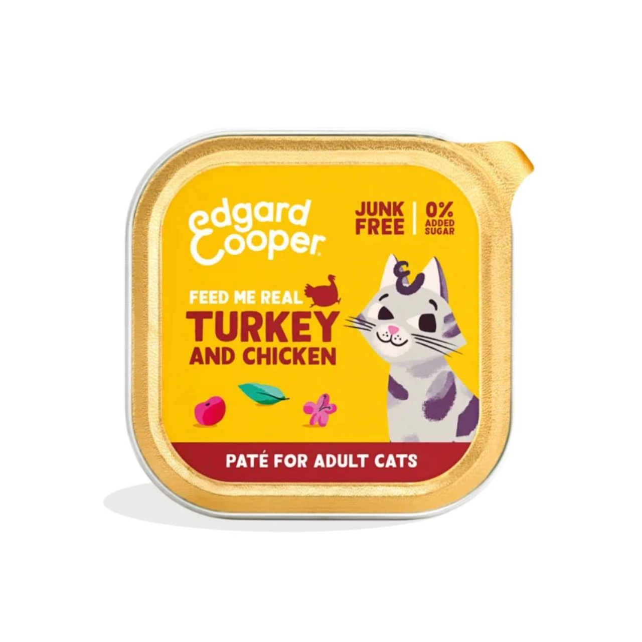 Edgard & Cooper pate til kat kalkun og kylling 85 g